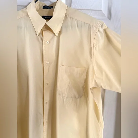 Izod‎ Men's Dress Shirt Silky Poplin Easy Care L 16 32/33 - Picture 4 of 9